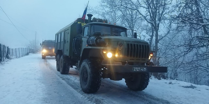 Sülhməramlılara aid 7 maşın Laçın yolundan keçib