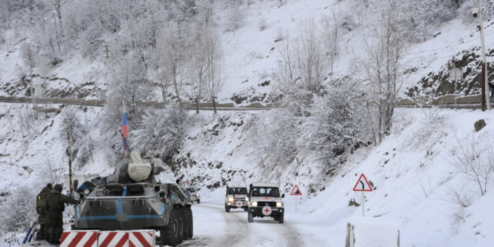 ICRC vehicles passed freely along Lachin-Khankandi road