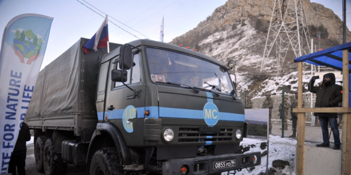 Three more vehicles belonging to Russian peacekeeping contingent passed freely along Lachin-Khankandi road