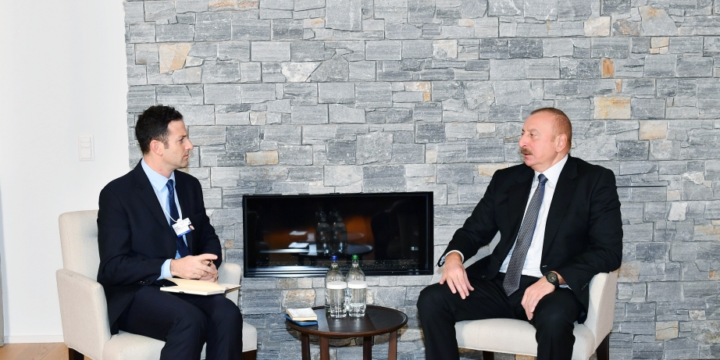 President Ilham Aliyev met with President of Global Affairs at “The Goldman Sachs Group, Inc.” in Davos