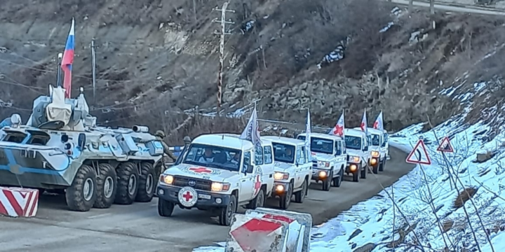 Five ICRC vehicles passed freely through protest area