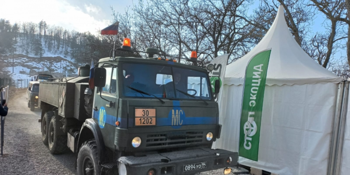 58 vehicles belonging to Russian peacekeepers and ICRC passed along Lachin-Khankandi road over past day