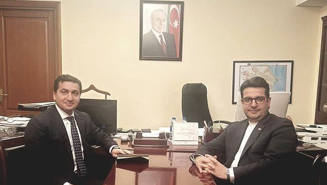 Hikmət Hacıyev İran səfiri ilə görüşüb