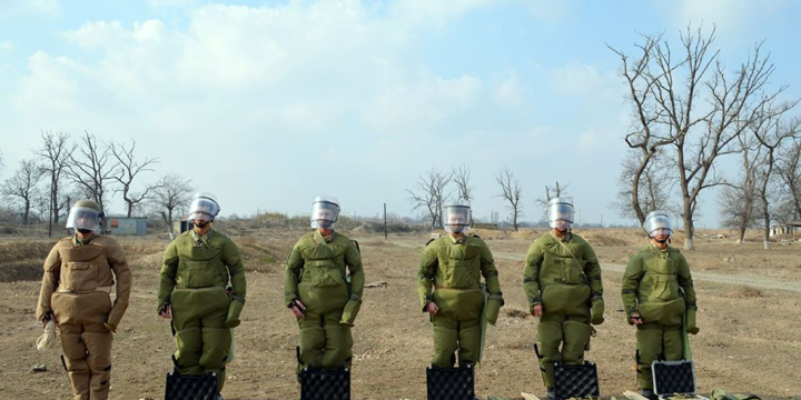 Mühəndis bölmələri ilə döyüş hazırlığı üzrə məşğələlər keçirilir