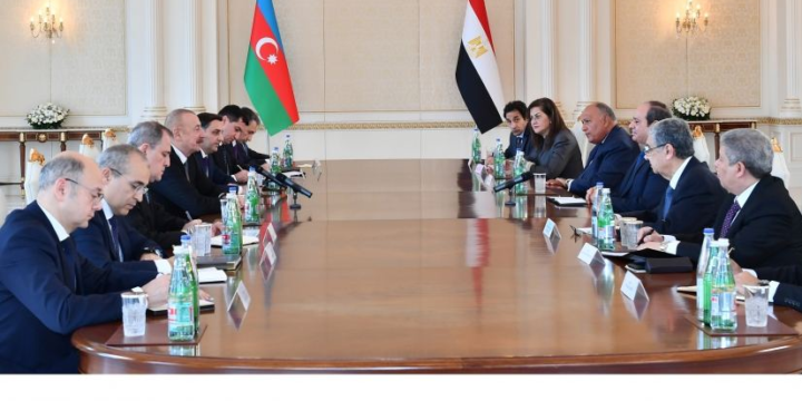 Azərbaycan və Misir prezidentlərinin geniş tərkibdə görüşü olub