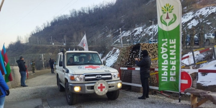Six ICRC vehicles passed freely through protest area