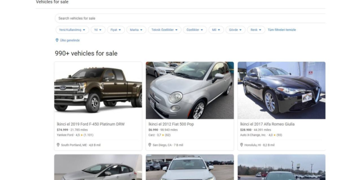 “Google”-un yeni funksiyası ilə işlənmiş avtomobillər siyahıya alınacaq