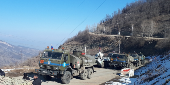 Seven more Russian peacekeepers’ vehicles passed though protest area without hindrance