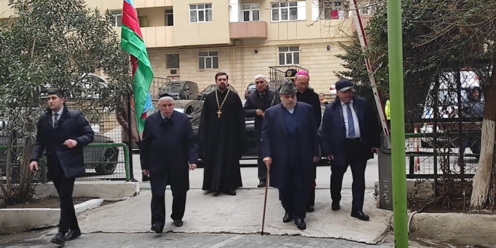 Azərbaycandakı dini konfessiya rəhbərləri şəhid Orxan Əsgərovun yas mərasiminə gəliblər