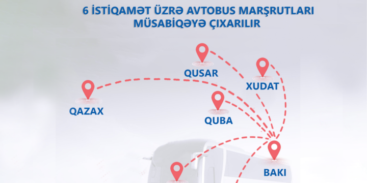 6 istiqamət üzrə şəhərlərarası müntəzəm avtobus marşrutları müsabiqəyə çıxarılır