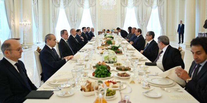 Prezident İlham Əliyevin adından Misir Prezidentinin şərəfinə nahar verilib