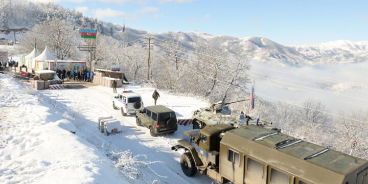 Eight more vehicles belonging to Russian peacekeepers passed freely through protest area