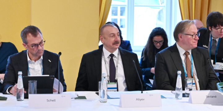 President Ilham Aliyev is attending round table on energy security on sidelines of Munich Security Conference