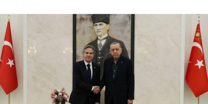 Türkiyə Prezidenti Ankarada ABŞ-ın dövlət katibi ilə görüşüb