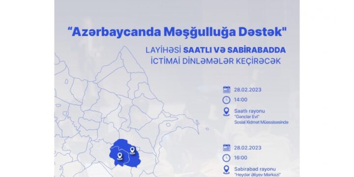“Azərbaycanda məşğulluğa dəstək” layihəsi çərçivəsində daha iki rayonda ictimai dinləmələr keçiriləcək