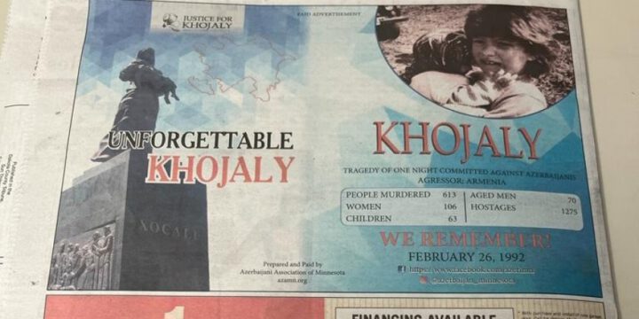 Khojaly genocide in spotlight of US Minnesota-based newspapers