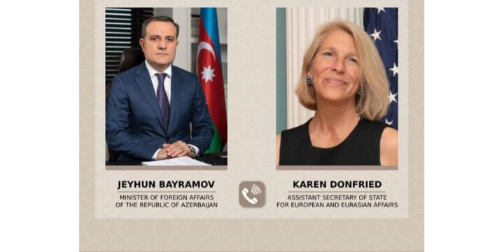 Ceyhun Bayramov və Karen Donfrid arasında telefon danışığı olub