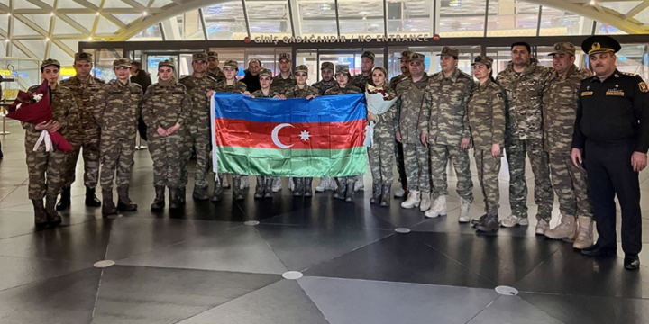 Azerbaijani military medical personnel return to the Motherland