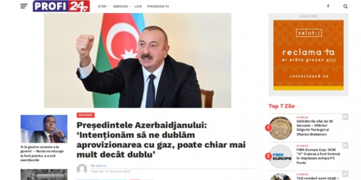 Rumıniya mediası Prezident İlham Əliyevin Macarıstana səfərinə geniş yer ayırıb