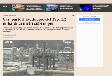 İtaliya qəzetləri TAP-ın genişləndirilməsinin əhəmiyyətindən yazıb