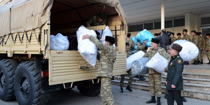Müdafiə Nazirliyinin təşkilatçılığı ilə Türkiyəyə yardım göndərilib