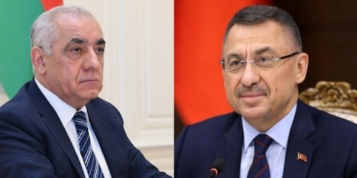 Azerbaijani PM, Turkish vice president hold phone talk