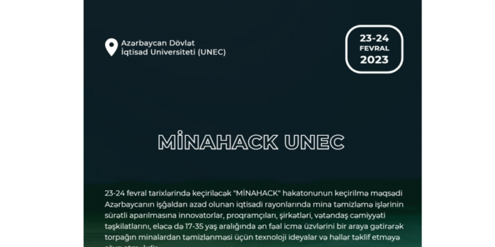 Ölkədə ilk dəfə olaraq “Minahack” hakatonu keçiriləcək