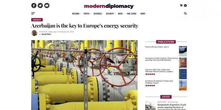 Modern Diplomacy: Azerbaijan is the key to Europe’s energy security