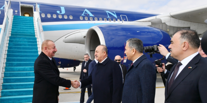 President Ilham Aliyev arrived in Türkiye for working visit