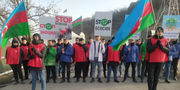 Lachin-Khankendi road: Peaceful protest of Azerbaijani eco-activists enters 80th day