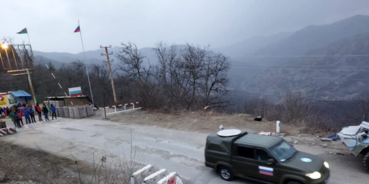 Lachin-Khankendi road: Russian peacekeepers’ vehicles passed freely through protest area