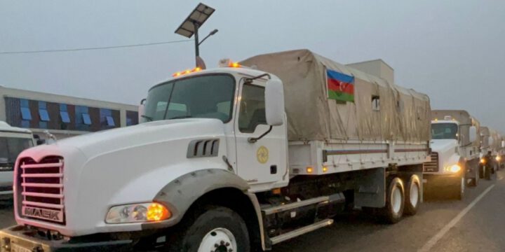 FHN-in Türkiyəyə humanitar yardım aparmış nəqliyyat vasitələrinin bir hissəsi Bakıya yola düşüb 