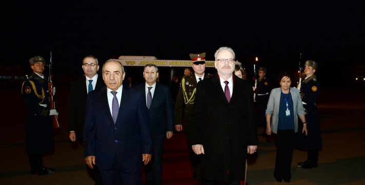 Latvian President Egils Levits arrives in Azerbaijan for official visit