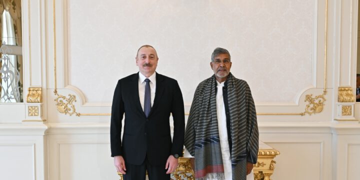 President Ilham Aliyev received Nobel Peace Prize laureate Kailash Satyarthi