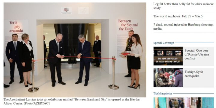 China Daily: Heydar Aliyev Center plays host to “Between Earth and Sky” exhibition