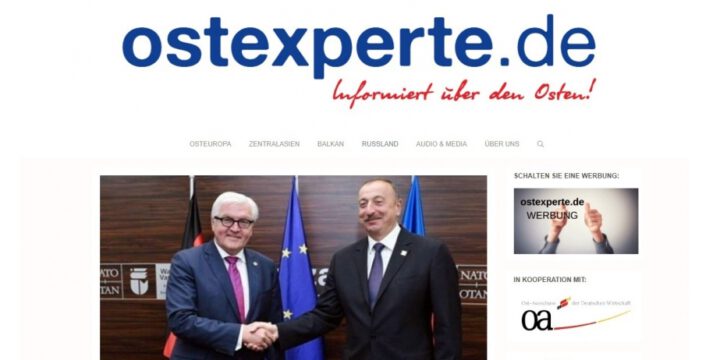 Ostexperte.de portal publishes article headlined “German-Azerbaijani Partnership: Ilham Aliyev in Berlin”