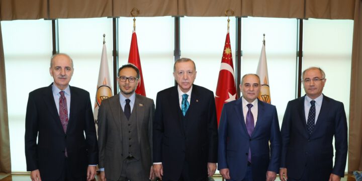 Turkish President Recep Tayyip Erdogan receives New Azerbaijan Party delegation