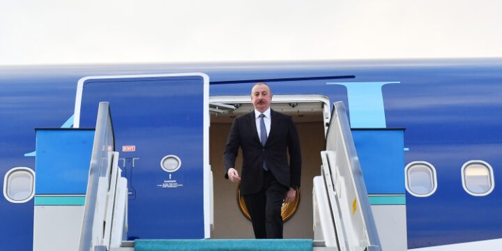 President Ilham Aliyev arrived in Türkiye for visit