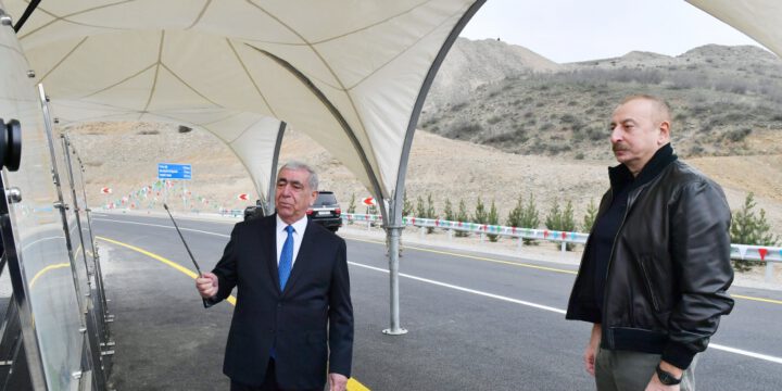 Dövlətimizin başçısı Talış-Tapqaraqoyunlu-Qaşaltı sanatoriyası avtomobil yolunun açılışında iştirak edib