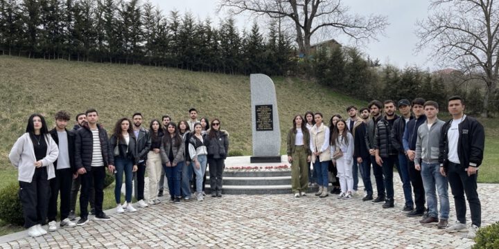 Foreign students visit Guba Genocide Memorial Complex