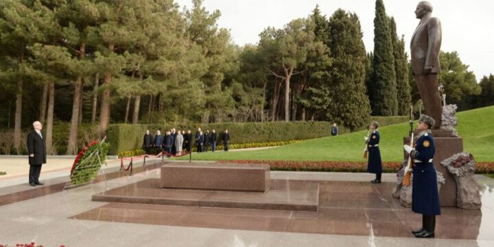 Latvian President Egils Levits pays respect to National Leader Heydar Aliyev