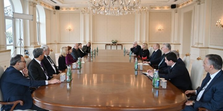 President Ilham Aliyev received co-chairs and members of Board of Trustees of Nizami Ganjavi International Center