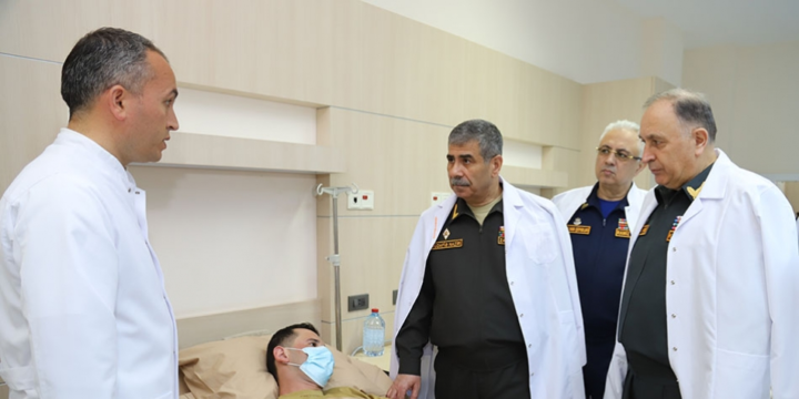 Azerbaijan’s defense minister visits military hospital on occasion of Novruz holiday