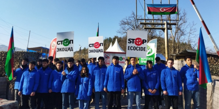 Peaceful protest of Azerbaijani eco-activists on Lachin–Khankendi road enters 108th day