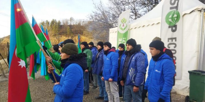 Peaceful protest of Azerbaijani eco-activists on Lachin–Khankendi road enters 92nd day