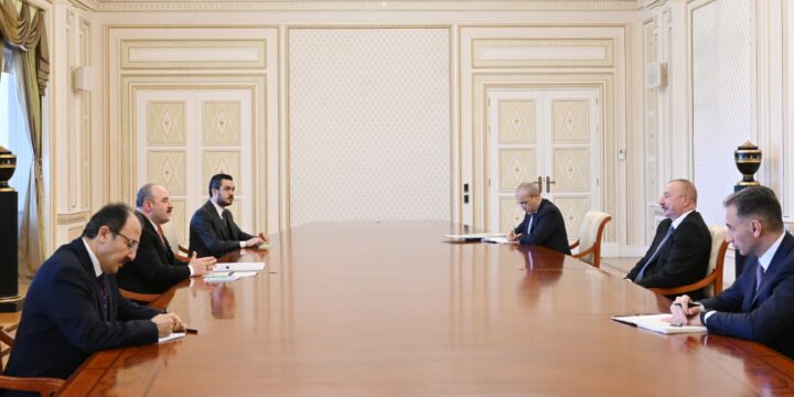 Azərbaycan Prezidenti İlham Əliyev Türkiyənin sənaye və texnologiya nazirini qəbul edib