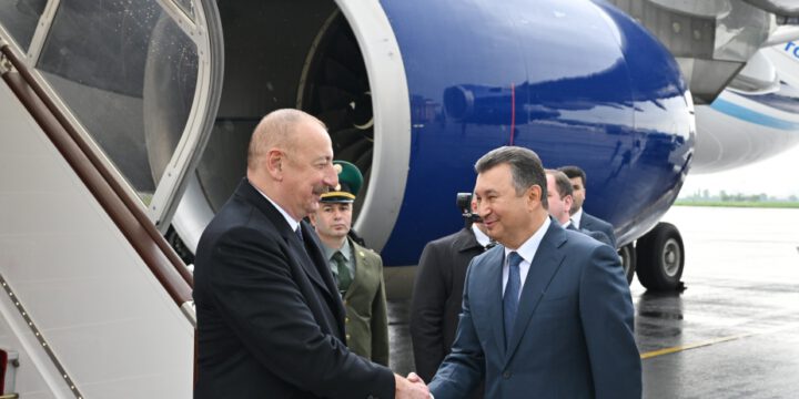 President Ilham Aliyev arrived in Tajikistan for state visit