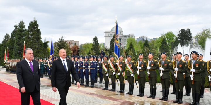 Official welcome ceremony was held for President Ilham Aliyev in Dushanbe