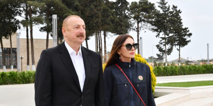 President Ilham Aliyev and First Lady Mehriban Aliyeva visited Neftchala district