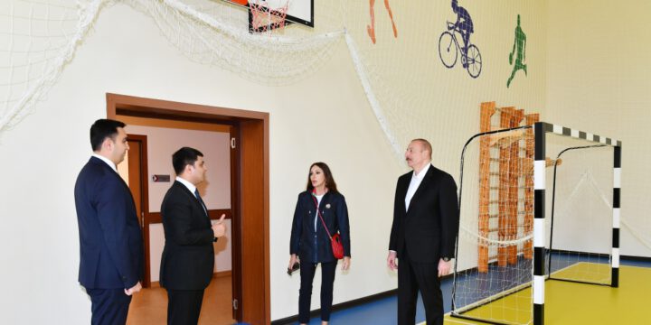 President Ilham Aliyev and First Lady Mehriban Aliyeva attended inauguration of newly-built school in Neftchala district